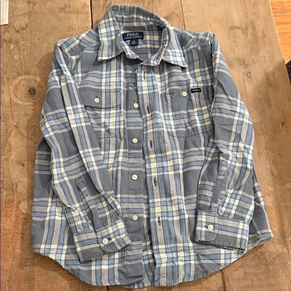 Polo by Ralph Lauren Blue Plaid Kids Shirt